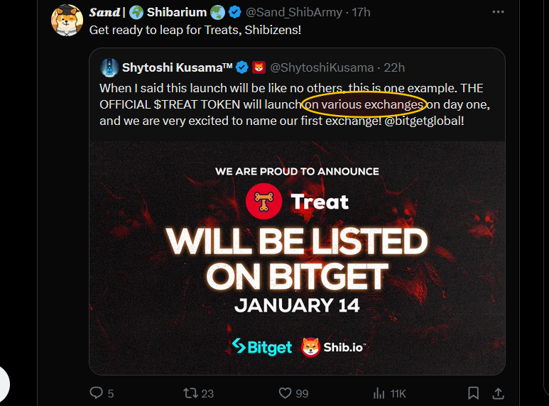 TREAT Token Exchange Debut Sparks Shiba Inu Price Revival Optimism