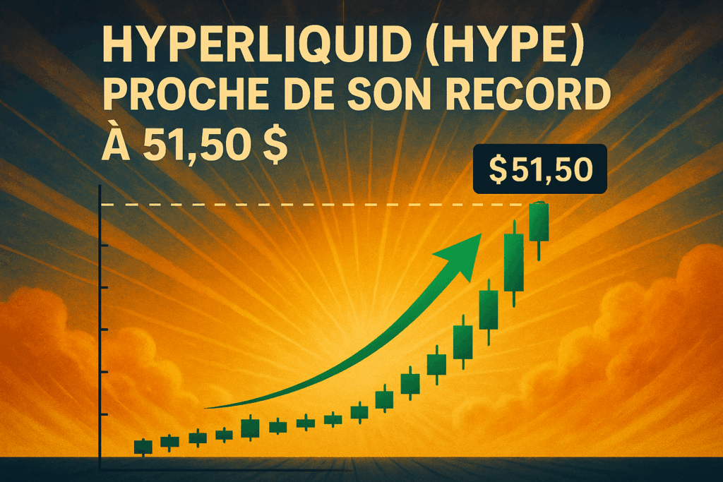 Hyperliquid (HYPE) proche de son record à 51,50 $