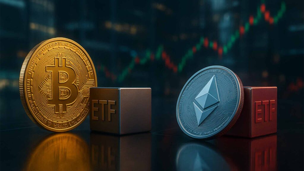 Bitcoin ETFs See Weakest Inflows this Month, ETH ETFs Turn Negative