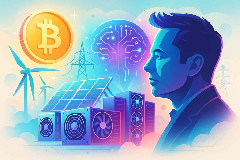 Elon Musk : miner du Bitcoin pour alimenter l’IA ? Le plan énergétique décrypté