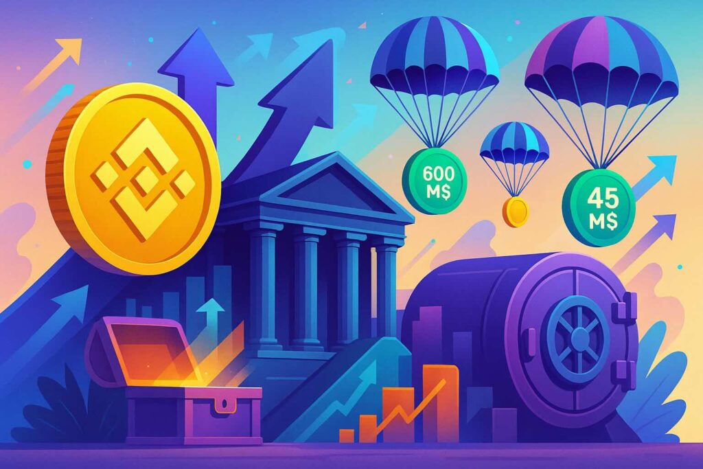 Rallye BNB : 600 M$ de demande institutionnelle et « Reload Airdrop » à 45 M$