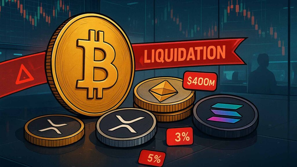 Crypto Market Crash: Liquidations Top $470 Million As BTC, ETH, XRP SOL Price Correct 3-5%