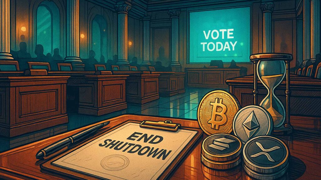 US House to Vote Today to End Shutdown: Crypto Market Awaits