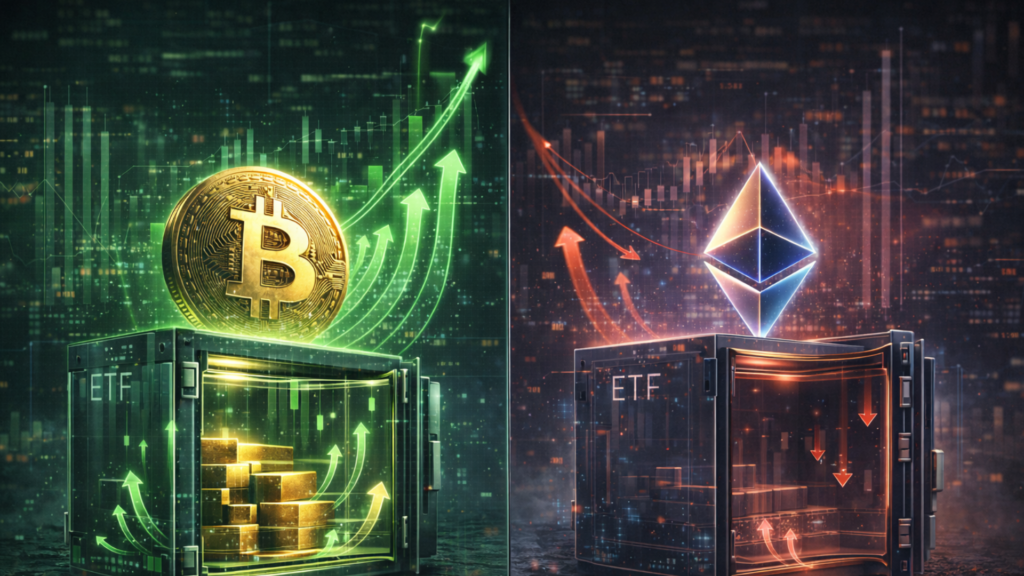 Bitcoin ETFs Rebound With $457M as Ethereum Extends Outflow Streak