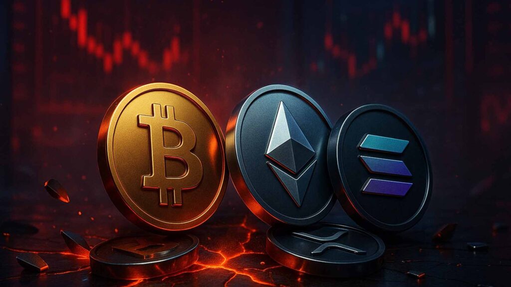 Crypto Market Crash: BTC, ETH, XRP, SOL Tanks 5-7% Triggering $640 Million In Liquidations