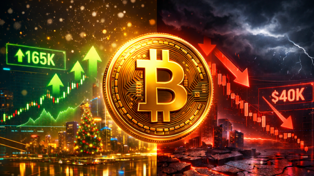Bitcoin Price Prediction This Christmas: Will BTC Rally to $165K or Slide to $40K?