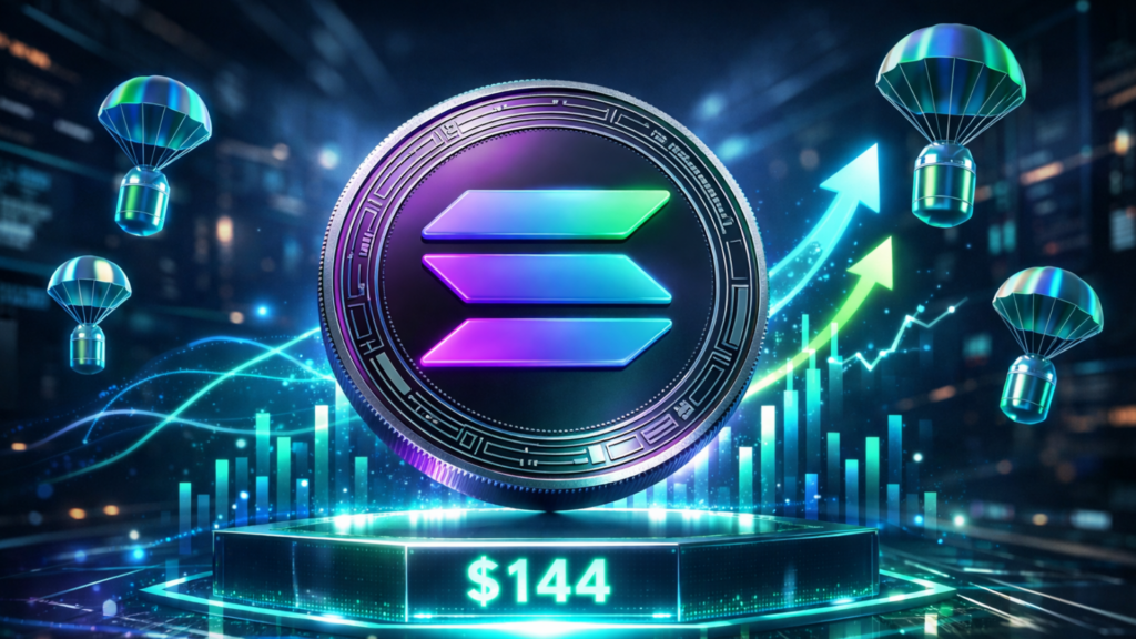 Solana Price Holds $144 as Analysts Eye Breakout While SKR Airdrop Nears