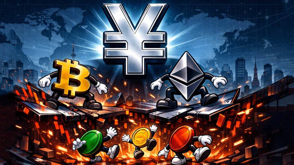 La liquidación del mercado de criptomonedas asciende a 672 millones de dólares por la subida del yen japonés