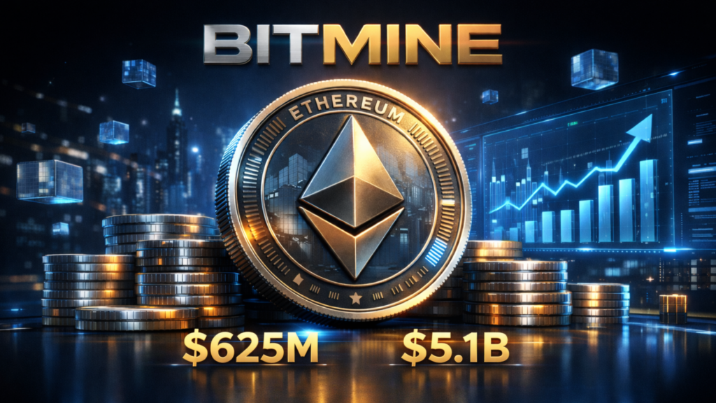 BitMine Stakes $625M More Ethereum (ETH), Total Hits $5.1B
