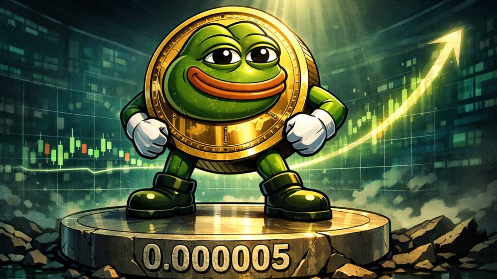 PEPE Price Builds Base Near $0.000005 as Traders Eye 80% Upside