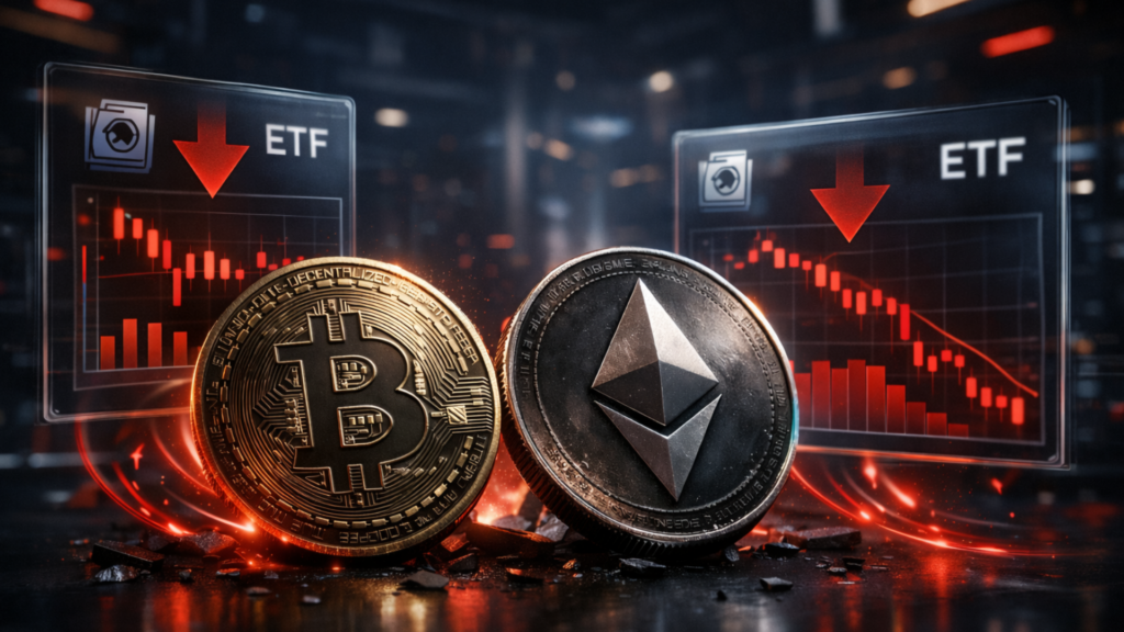 Bitcoin-ETFs verzeichnen den schlimmsten Abfluss im Januar, Ethereum-ETFs folgen