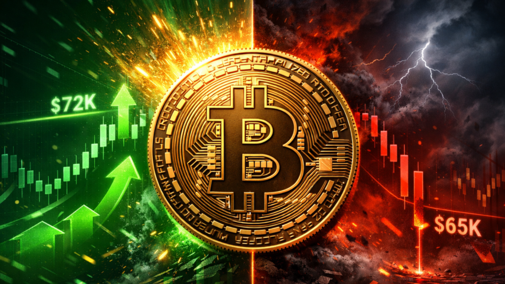 Predicción del Precio del Bitcoin: ¿BTC $72K Breakout o $65K Liquidity Sweep Next?