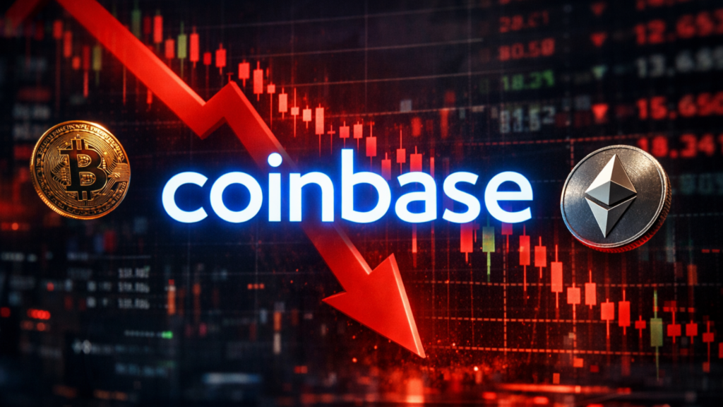 Цена акций Coinbase находится в свободном падении: Восстановится ли она перед прибылью?