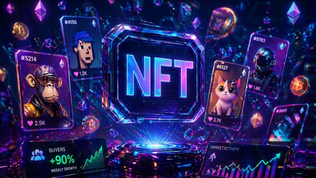 Cripto Noticias: Los compradores de NFT suben un 90% semanal en medio del repunte del cripto mercado