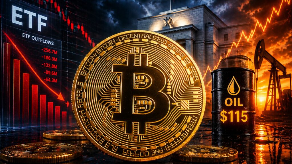 การคาดการณ์ราคา Bitcoin ขณะที่การไหลออกของ ETF เพิ่มสูงขึ้น และราคาน้ำมันแตะ 115 ดอลลาร์ ก่อนการประชุม FOMC