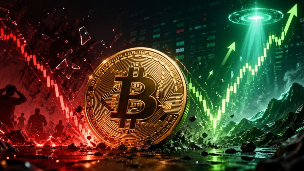 Bitcoin Preis sieht $77K Gap nach $800M Liquidationsschock