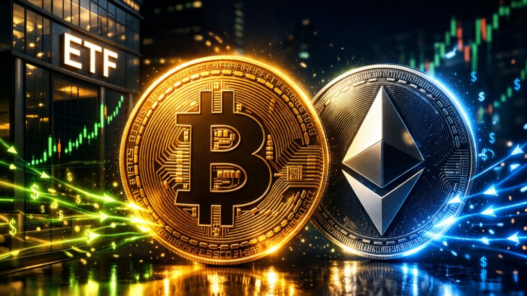Los ETFs de Bitcoin reciben 186 millones de dólares y los ETFs de Ethereum suman 67,8 millones de dólares
