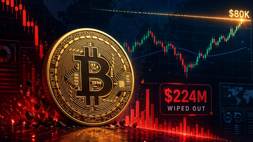 Bitcoin Price Trap At $79K Wipes $224M As $80K Looms Next