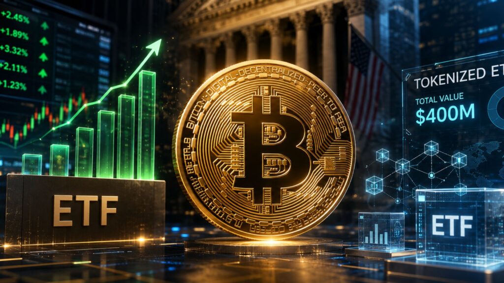 Bitcoin ETFs Hit the Longest Inflow Streak in 9 Months as Tokenized ETFs Reach $400M