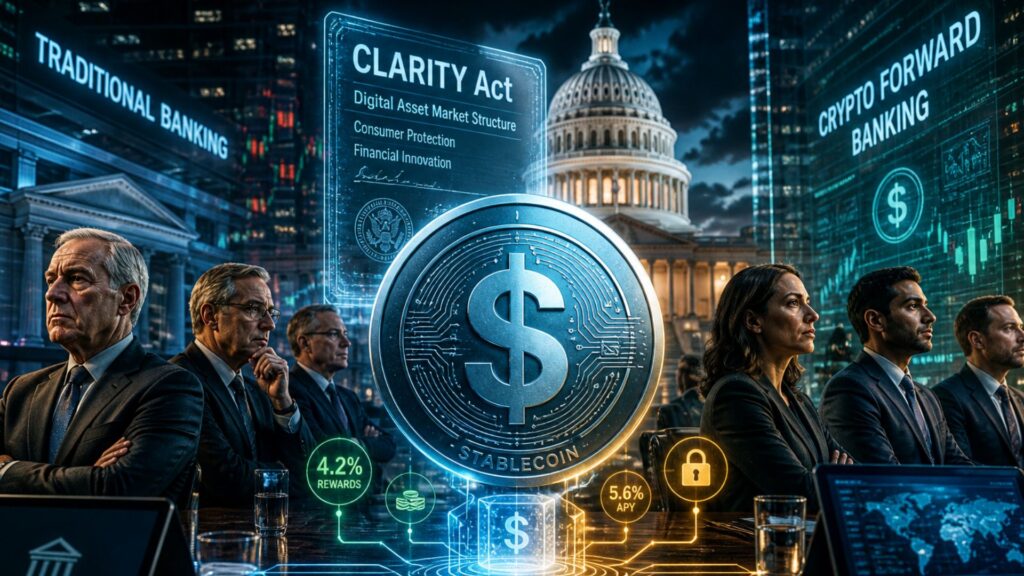 CLARITY Act divides US banks on Stablecoin Rewardspos