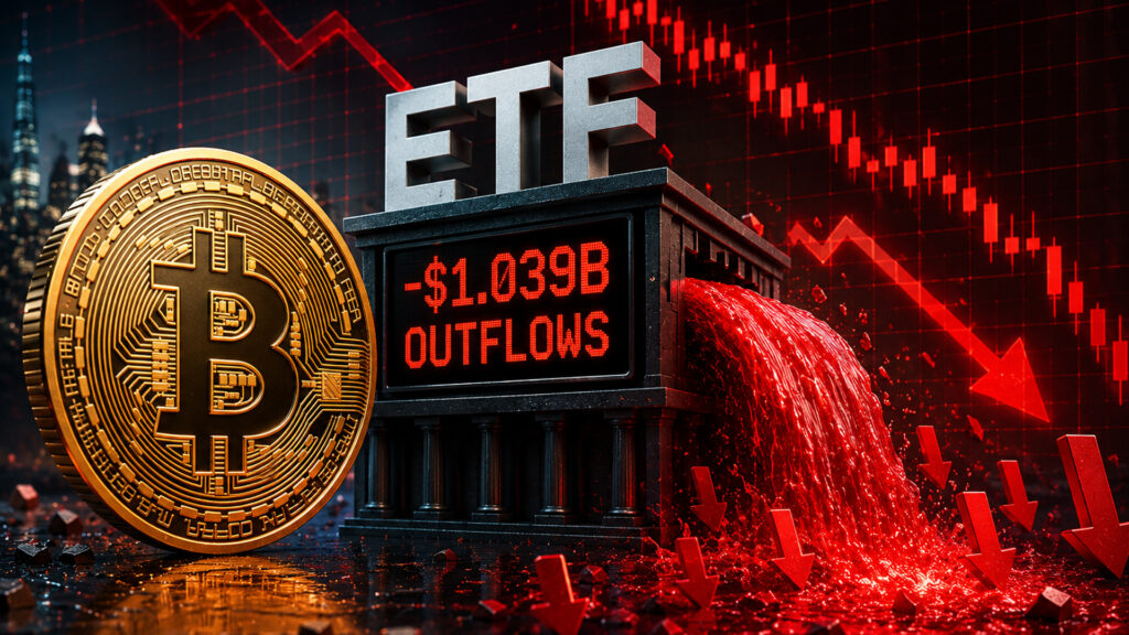 Bitcoin ETFs Record $1.039B Outflows as Crypto ETF Streak Ends
