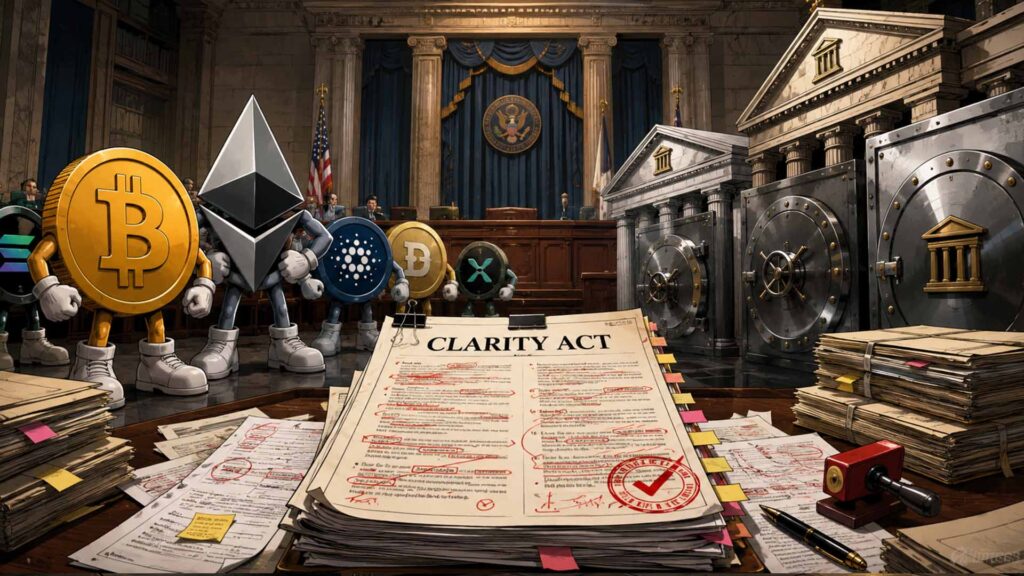 Crypto vs Banks: Clarity Act Gets Over 100 Amendments Before Final Vote
