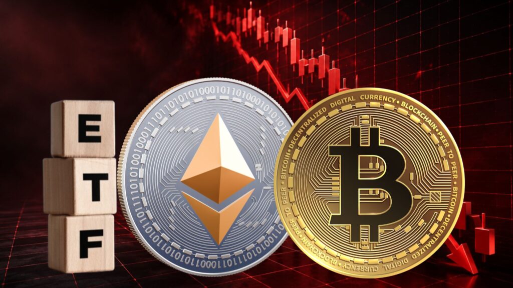 Криптовалютные ETF теряют $609 млн. на фоне углубления оттока биткоина и Ethereum