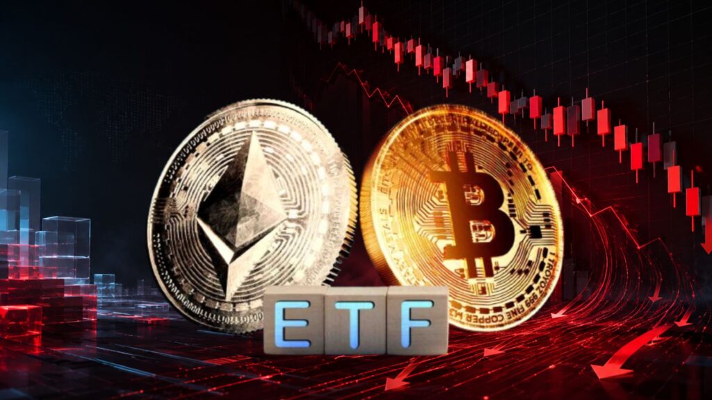 Crypto ETFs Lose $528M as Bitcoin and Ethereum Outflows Deepen