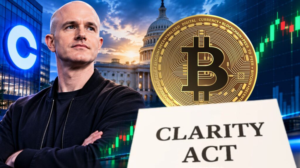 Coinbase CEO Says Crypto Wins With or Without Clarity Act Passage